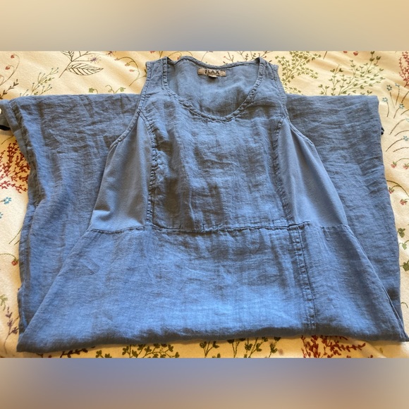 FLAX Blue dress • size P (XS size 4-6) • long, sleeveless • new never worn 😍 - Picture 11 of 11